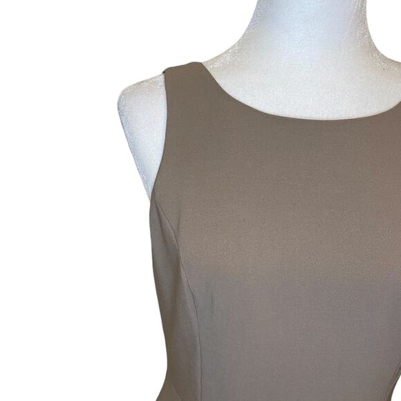 Lapis Tan Sleeveless Sheath Knee Length Dress Size Small - Picture 4 of 11